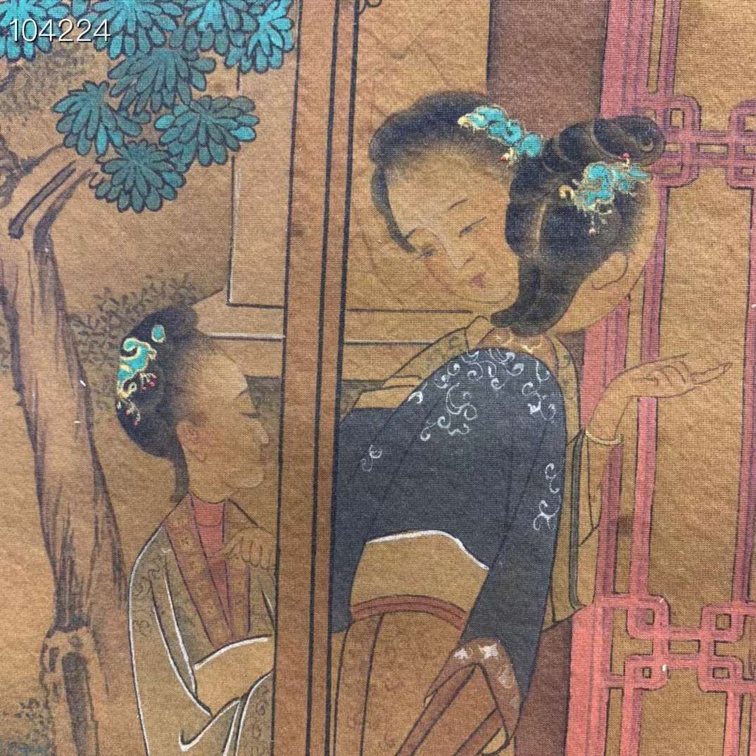 北宋画家——王居正绢本人物画