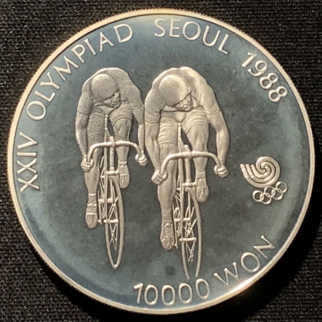 紫瑗钱币——第227期拍卖 韩国 1988年 汉城奥运会 自行车 10000韩元 33.62克 0.925银 精制