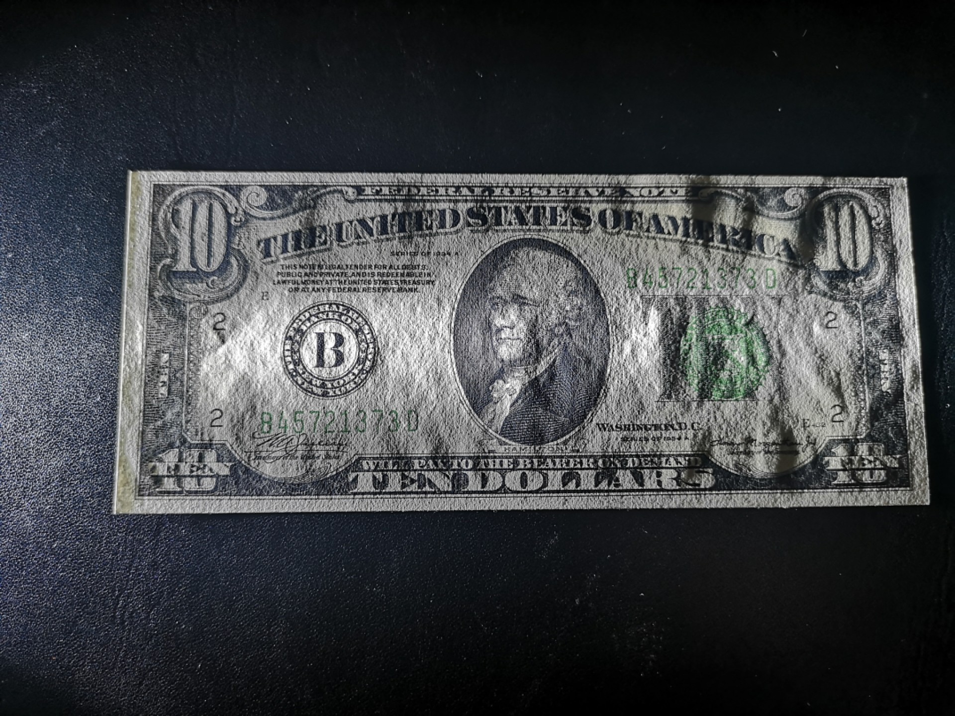 《外钞收藏家》第二百一十五期 1934年美元10元 近全新 无折 近百年纸币不绝