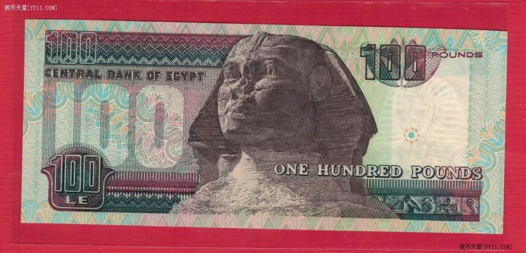 埃及1994年100镑 P-61 非洲纸币 实物图 UNC 