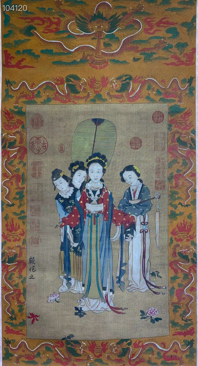 东晋——顾恺之精品绢本人物画一幅