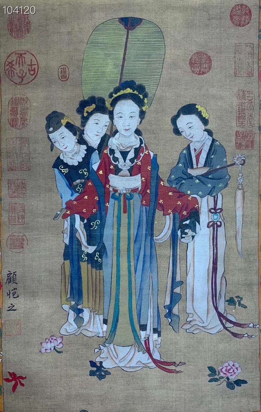 东晋——顾恺之精品绢本人物画一幅