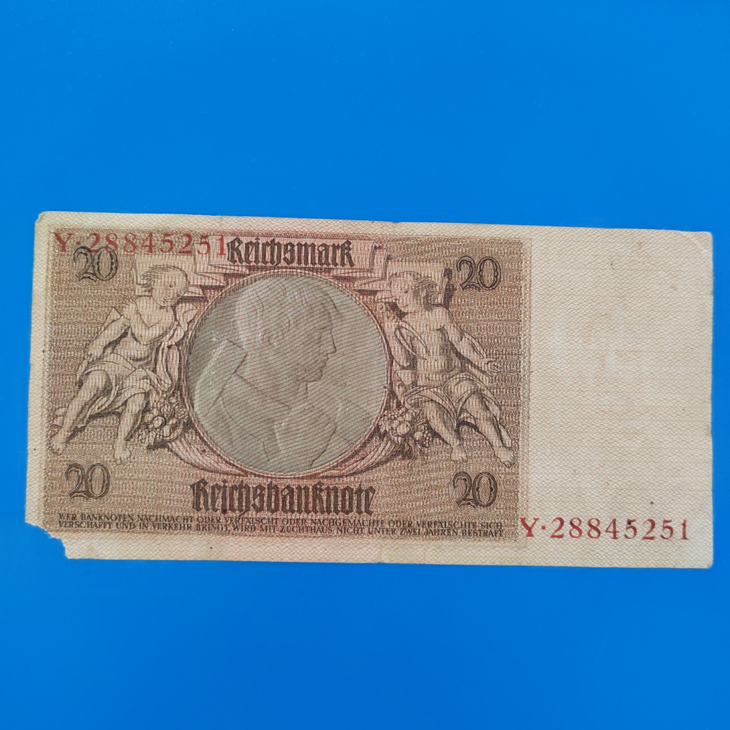 王之爱好～外国纸币 1929年，20马克，德国纸币