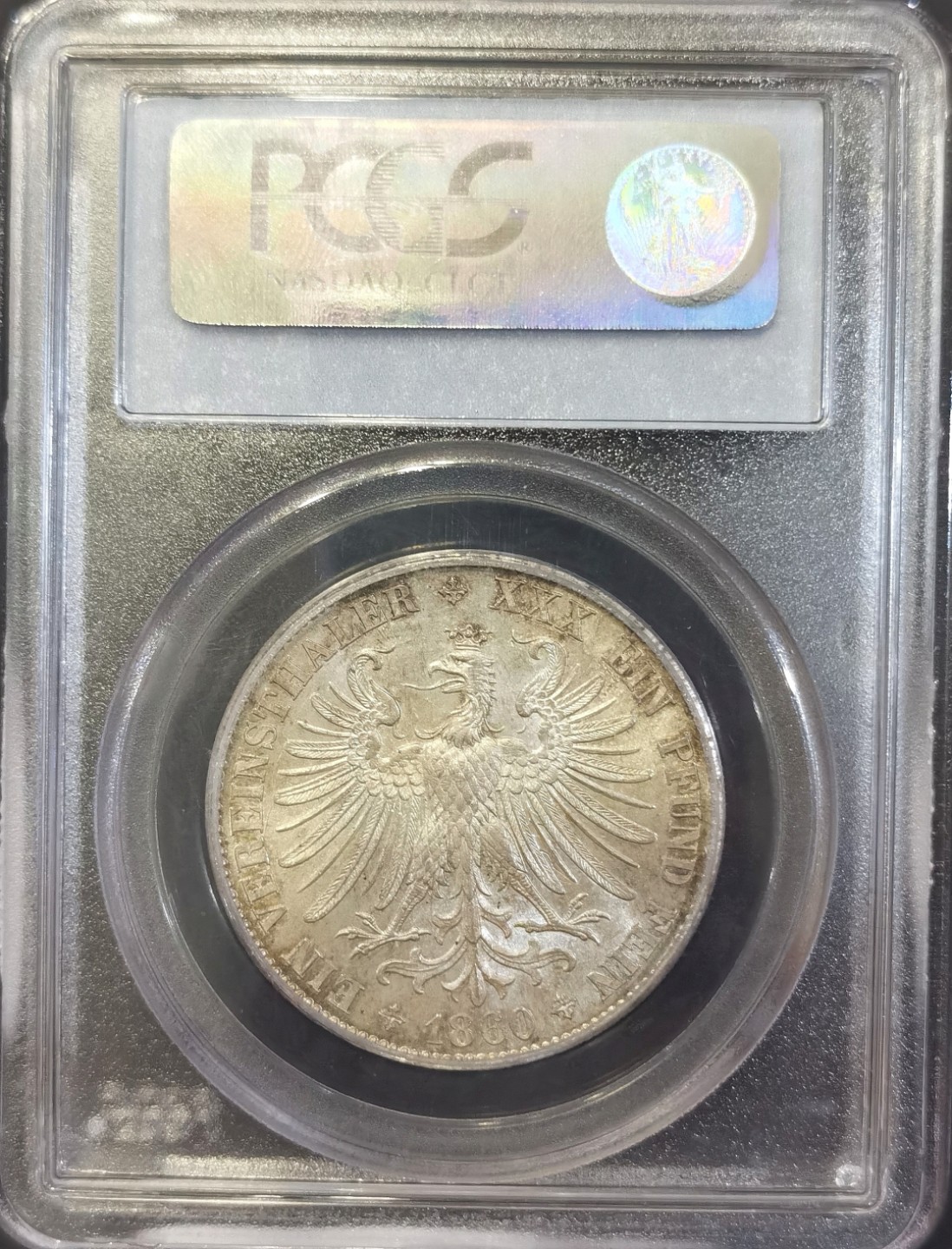 博洋堂双十一“璀璨之夜”精品专场暨第005期（全场包邮） PCGS MS63 德国法兰克福1860年美女泰勒银币