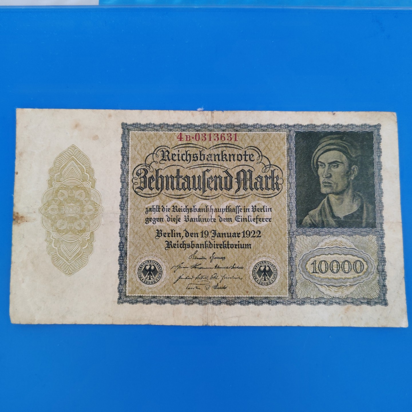 王之爱好～外国纸币 1922年，10000马克，德国纸币