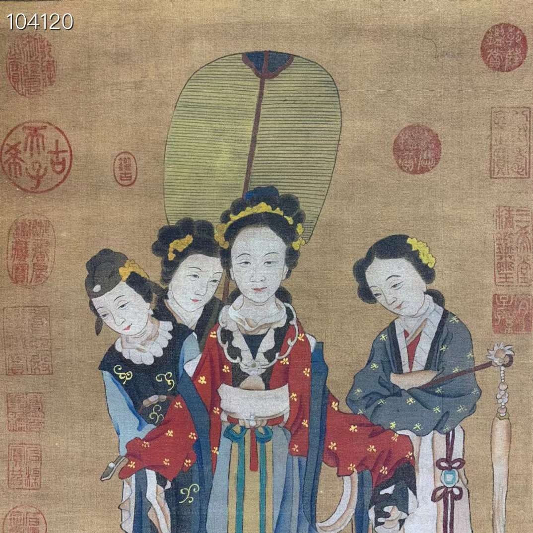 东晋——顾恺之精品绢本人物画一幅