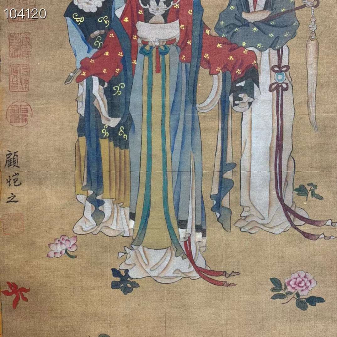 东晋——顾恺之精品绢本人物画一幅