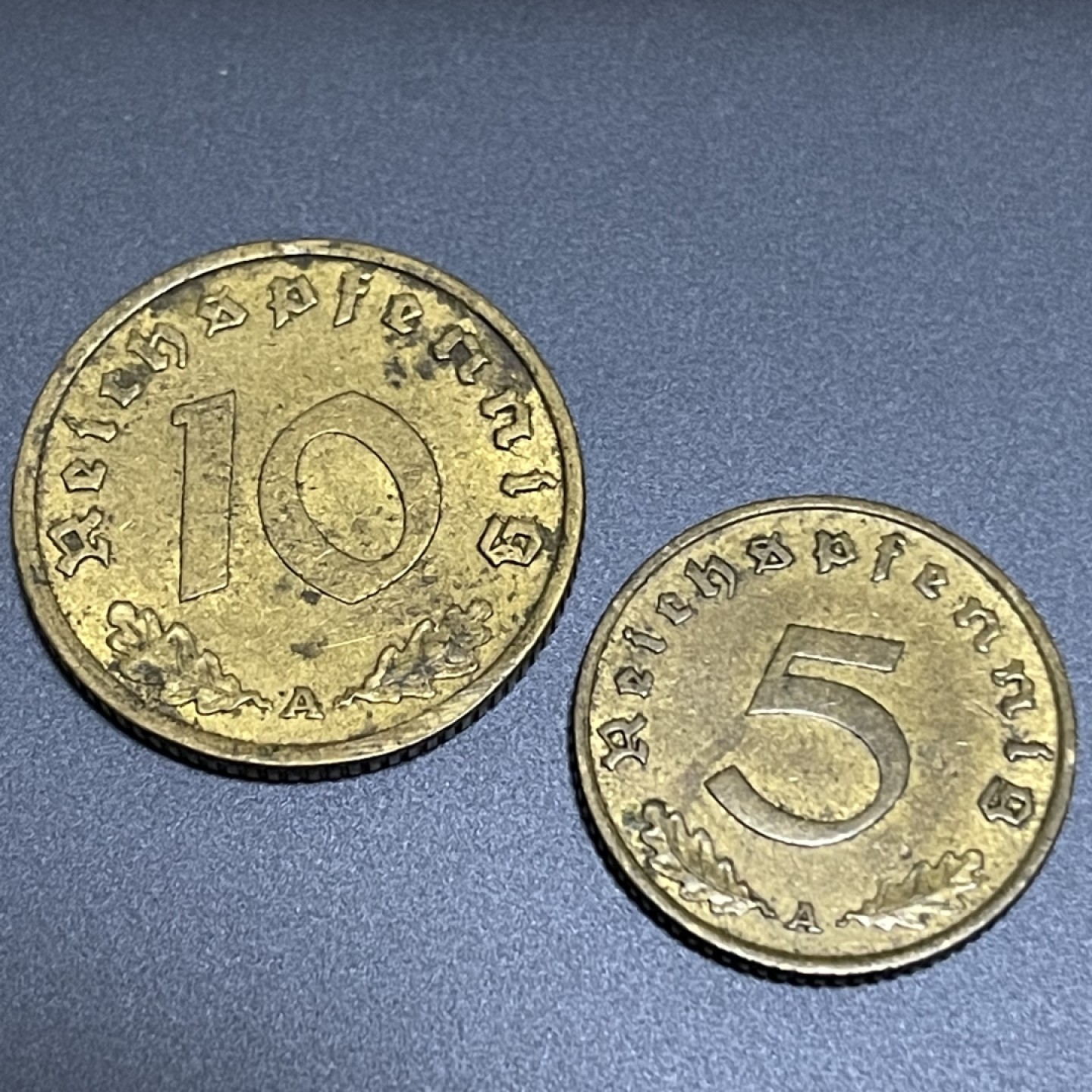 外国硬币0元起拍（26） 德国二战时期5+10芬尼