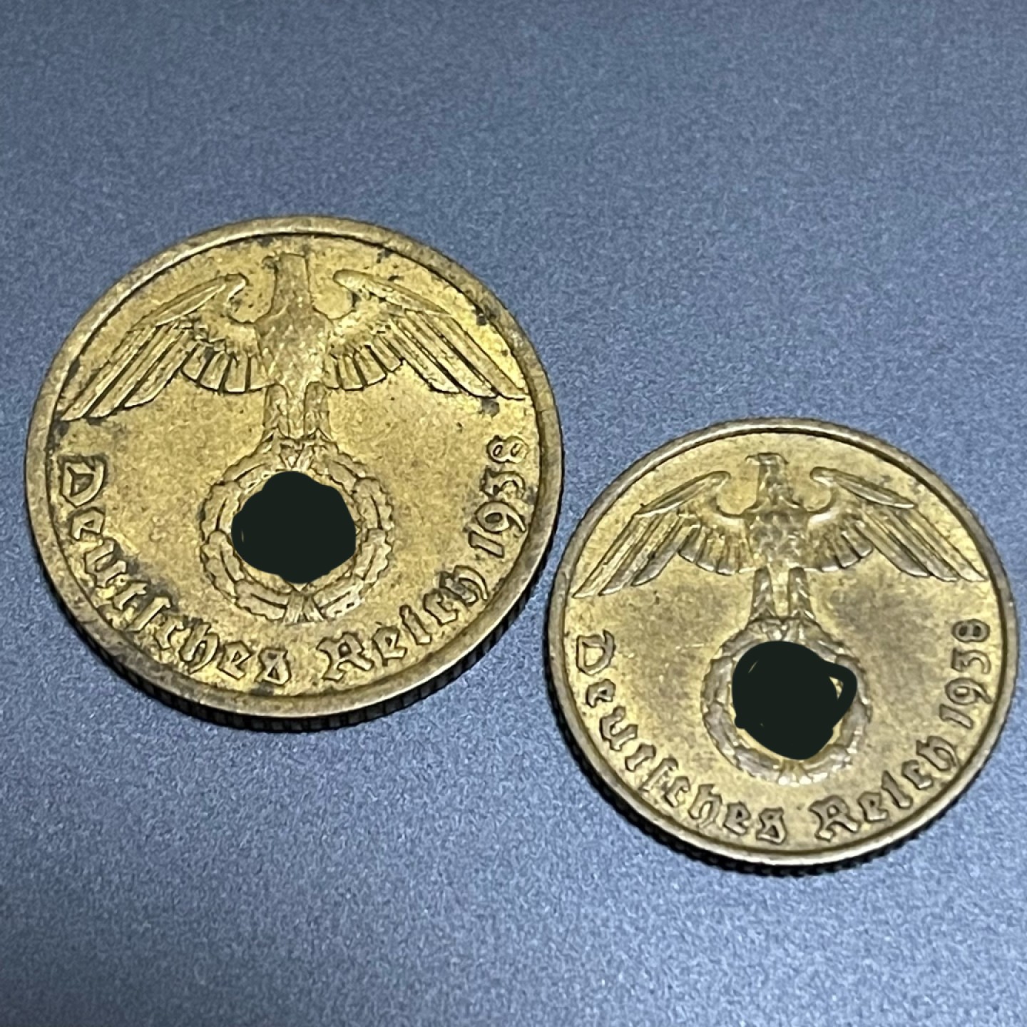 外国硬币0元起拍（26） 德国二战时期5+10芬尼