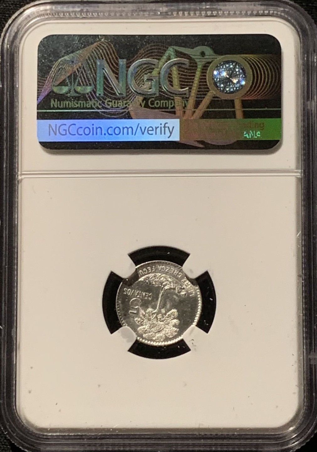 紫瑗钱币——第269期拍卖 危地马拉 1960年 面包树 5分 银币 NGC UNC Detail 