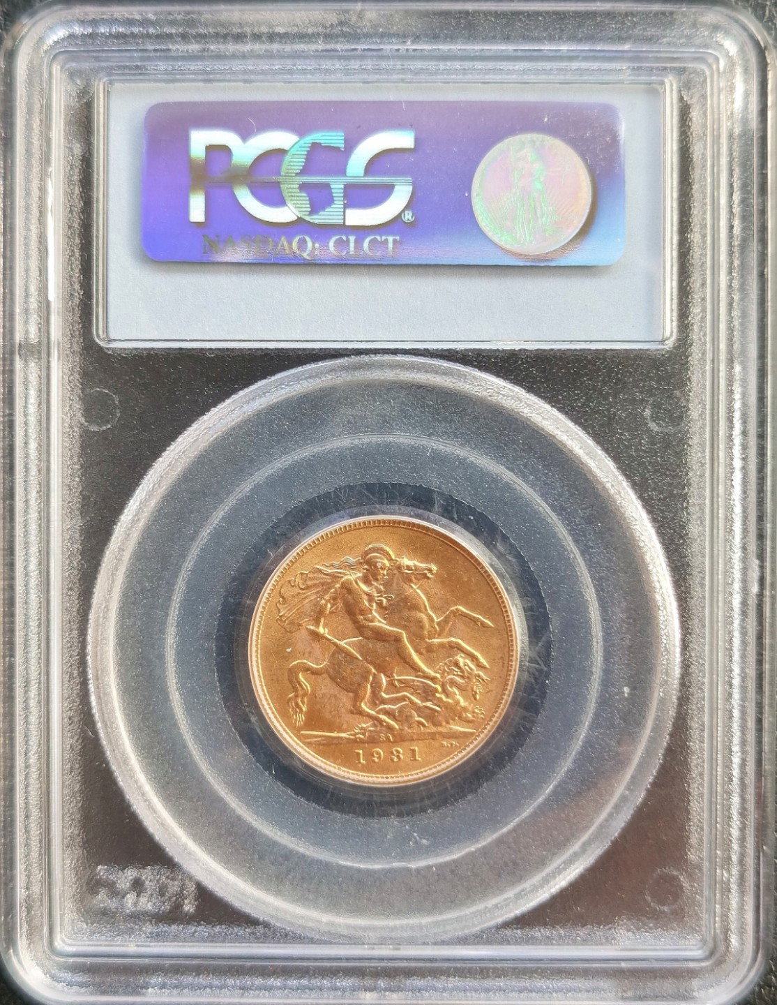 博洋堂双十一“璀璨之夜”精品专场暨第005期（全场包邮） PCGS MS64 英属南非1931年1索维林金币
