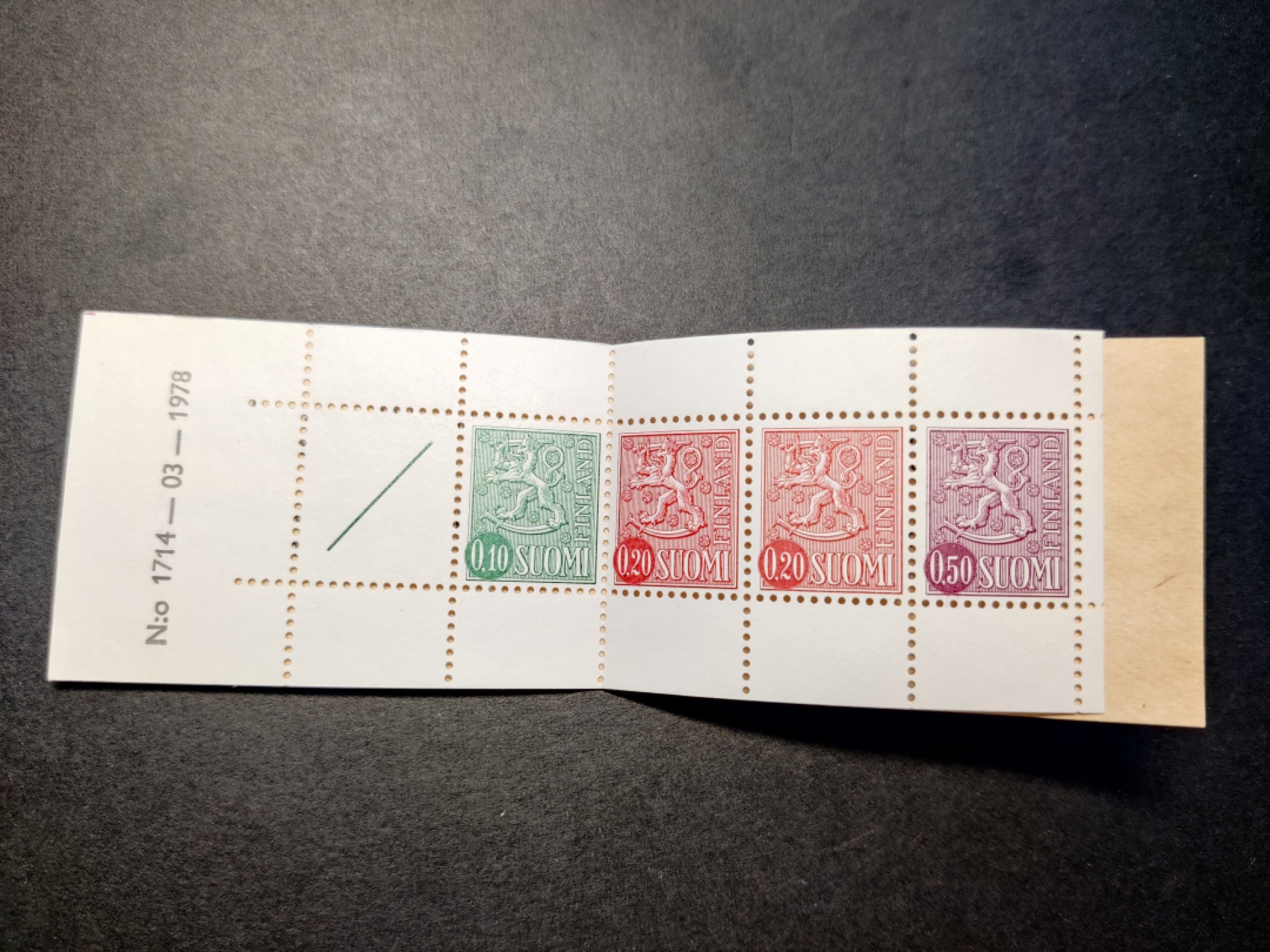 洪涛臻品 精选邮票限时拍卖第七十八期 资深玩家才见过的 1978-3-14芬兰较早期小本票 四枚新票齐全