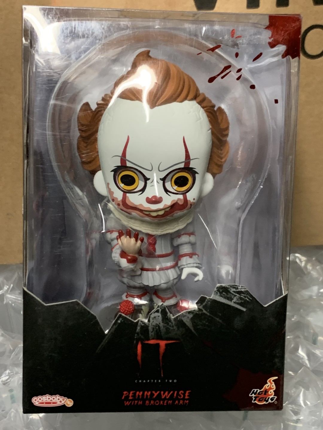 零元拍 ：HT Q版 HT COSB小丑还魂潘尼懷斯 (連斷手版) 高度10.5-11.5CM迷你珍藏人偶，全新未拆。