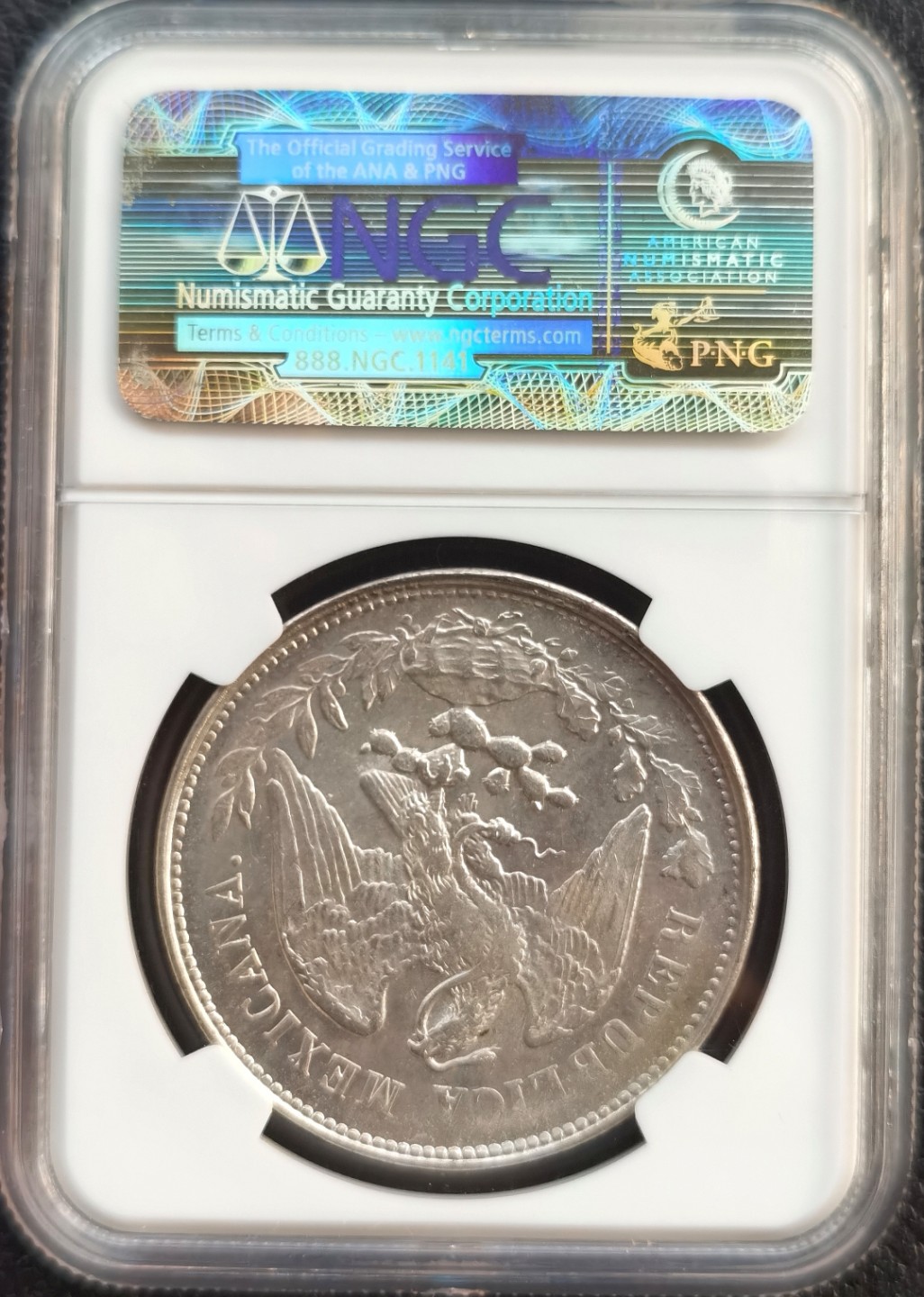 博洋堂双十一“璀璨之夜”精品专场暨第005期（全场包邮） NGC MS64 墨西哥1904年MO AM 1比索 直边鹰洋