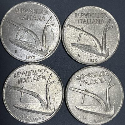 外国硬币0元起拍（27） - 不同年份意大利10里拉