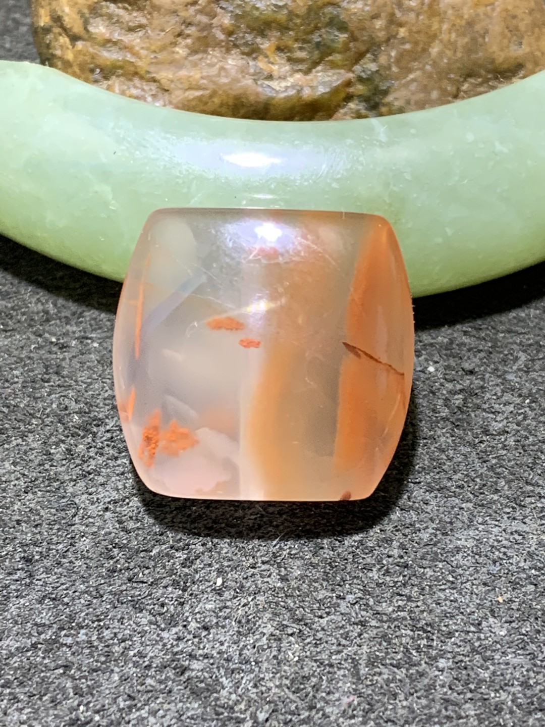 川料南红玛瑙冰飘荔枝冻朱砂点背云一个！