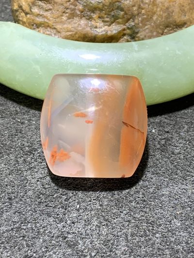 川料南红玛瑙冰飘荔枝冻朱砂点背云一个！ - 川料南红玛瑙冰飘荔枝冻朱砂点背云一个！