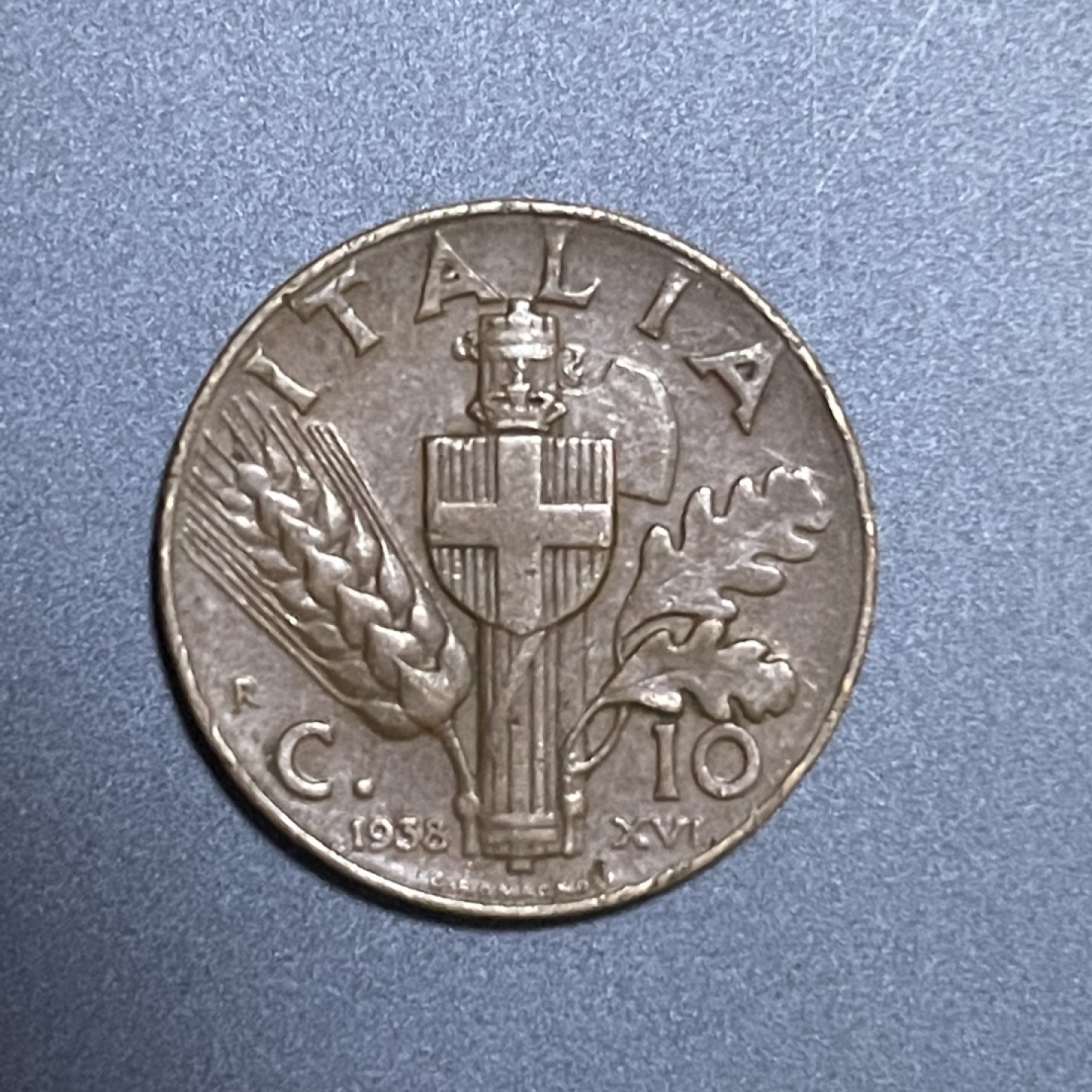 外国硬币0元起拍（27） 1938意大利10分 红铜