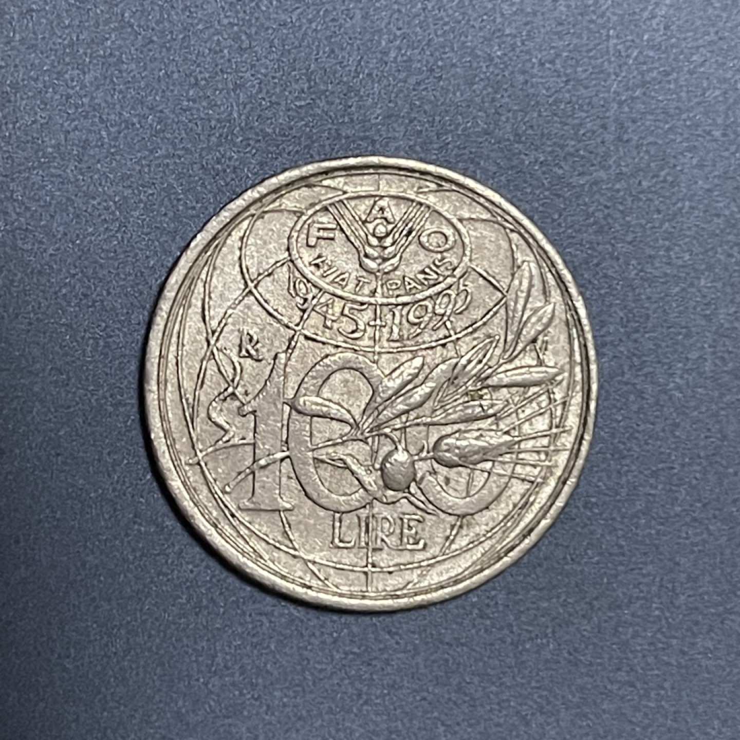 外国硬币0元起拍（27） 意大利100里拉FAO纪念币
