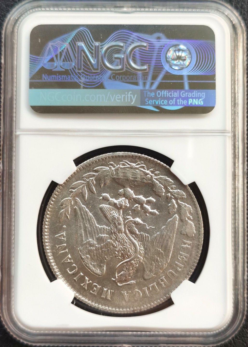 博洋堂双十一“璀璨之夜”精品专场暨第005期（全场包邮） NGC MS64 墨西哥1898年GO RS 1比索 直边鹰洋 NGC亚军