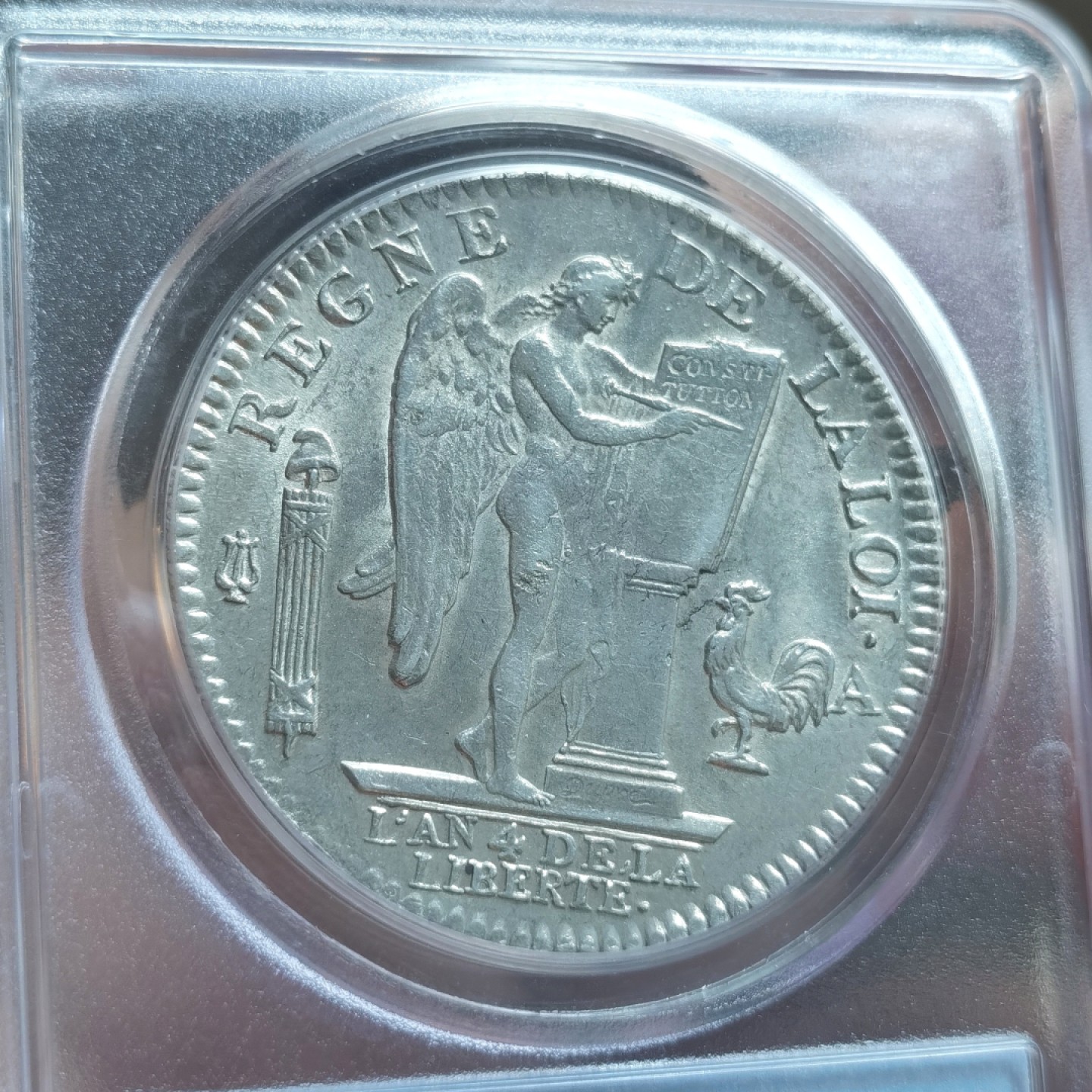 博洋堂双十一“璀璨之夜”精品专场暨第005期（全场包邮） PCGS MS62 法国1792年路易十六 天使埃居大银币