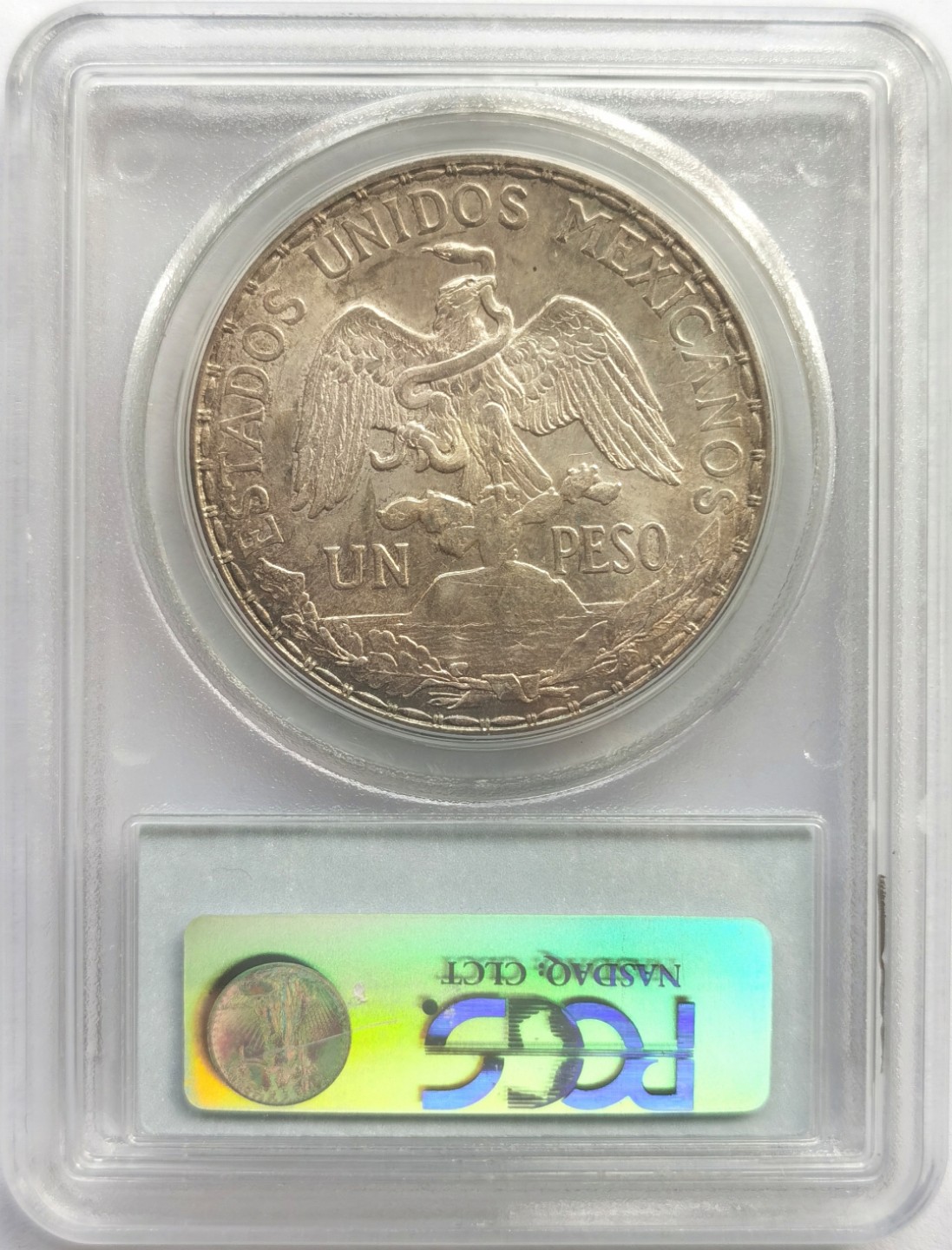 博洋堂双十一“璀璨之夜”精品专场暨第005期（全场包邮） PCGS MS64 墨西哥1913年骑马鹰洋1比索大银币，老白盒状态佳，大热门品种