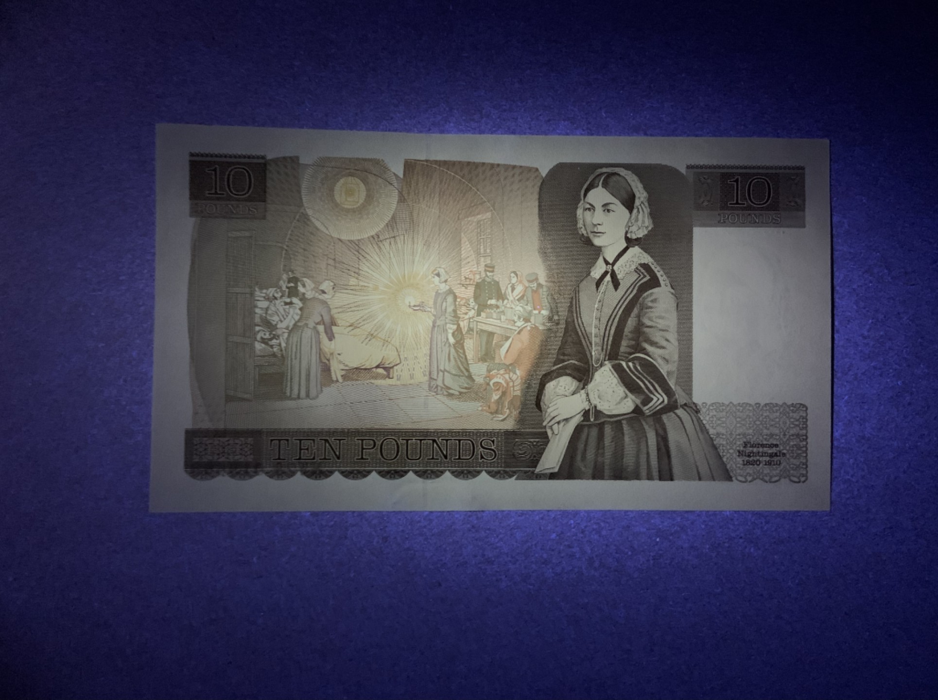 收藏联盟Quantum Auction 第207期拍卖 英国1988-91年10镑 品相UNC- 提灯女神 现代护理学奠基人 南丁格尔