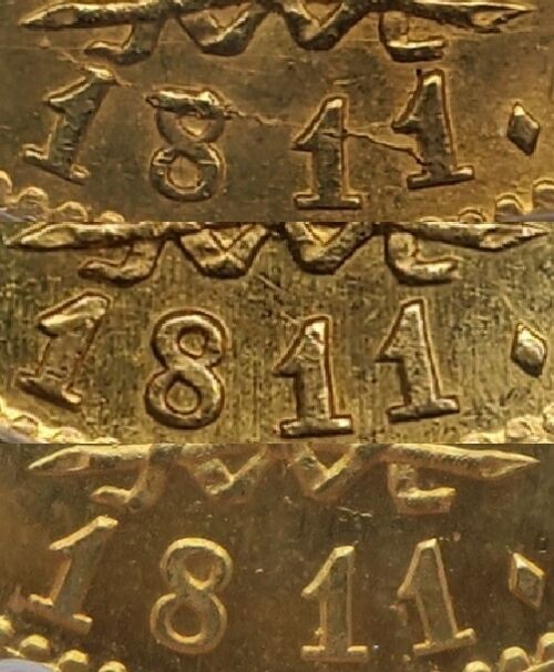 博洋堂双十一“璀璨之夜”精品专场暨第005期（全场包邮） PCGS MS62 法国1811年20法郎金币，高“1”小版别，1811最后1个1字比正常位置高很多