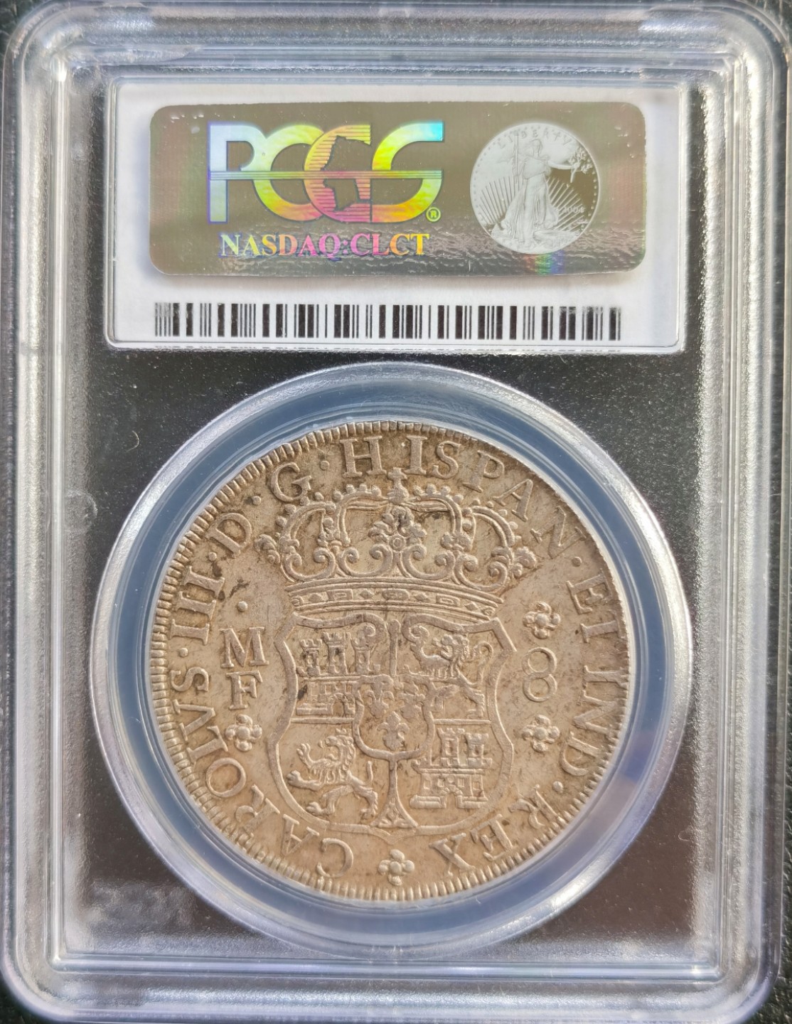 博洋堂双十一“璀璨之夜”精品专场暨第005期（全场包邮） PCGS MS61 西属墨西哥1764年卡三地球双柱，原味深打，PCGS季军