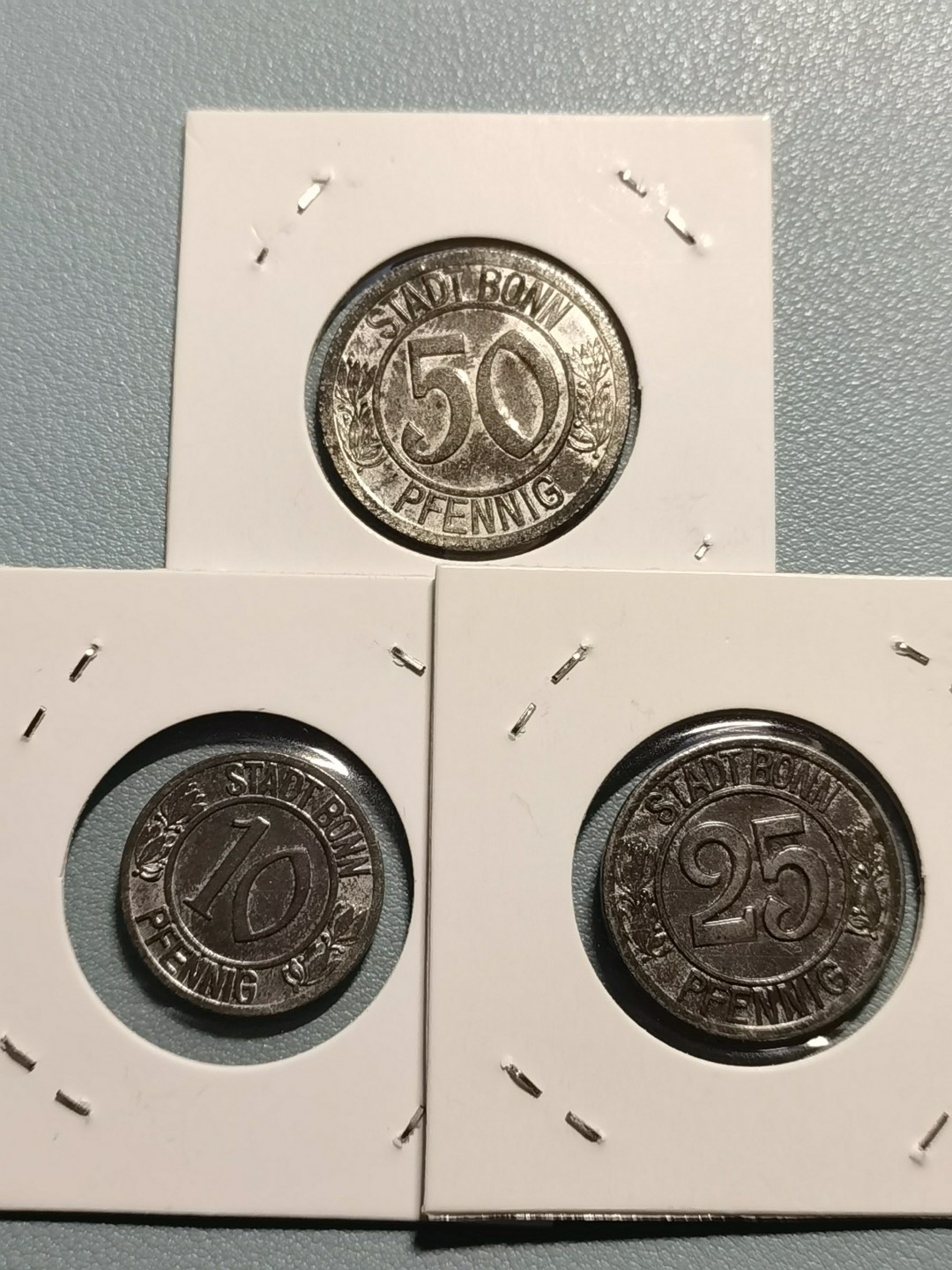 🎉乐享宝藏💰20221111期专场  德国波恩10、25、50芬尼锌币~音乐家贝多芬
