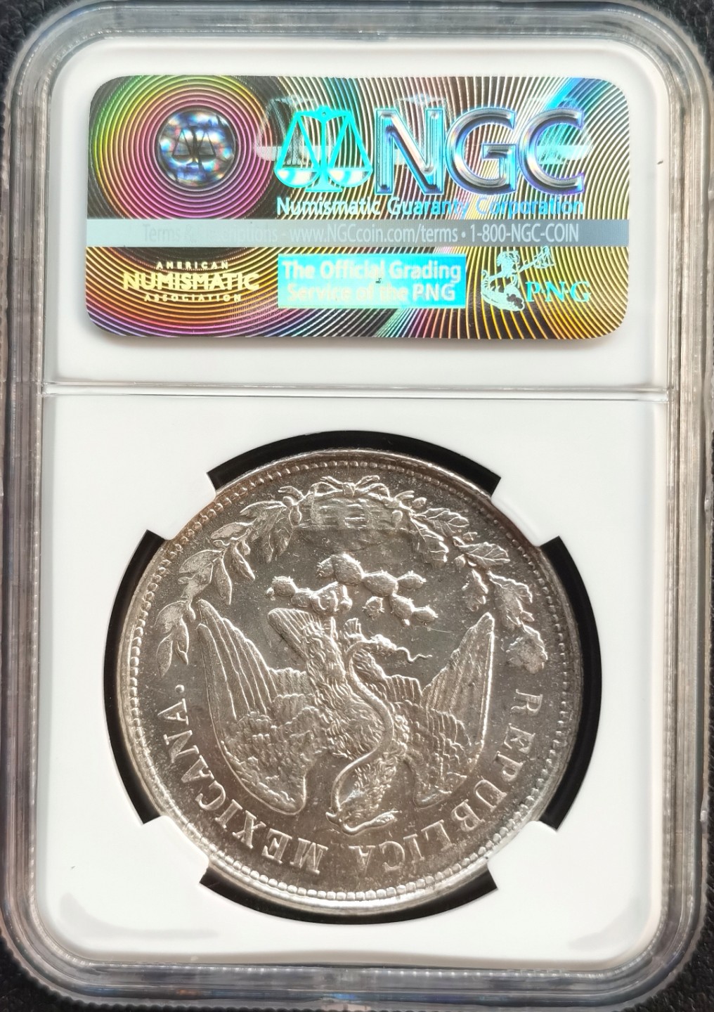 博洋堂双十一“璀璨之夜”精品专场暨第005期（全场包邮） NGC MS64 墨西哥1903年MO AM 1比索 直边鹰洋