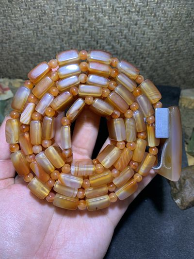 精美天然高玉化巴西玛瑙腰带一条 - 精美天然高玉化巴西玛瑙腰带一条