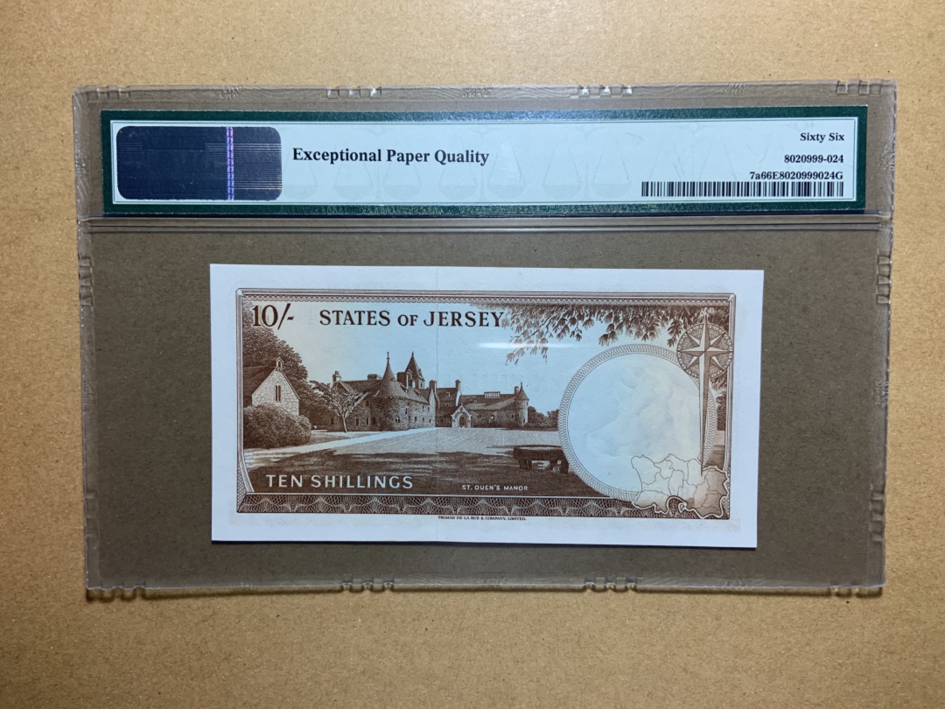 收藏联盟Quantum Auction 第207期拍卖 泽西岛1963年10先令 PMG66