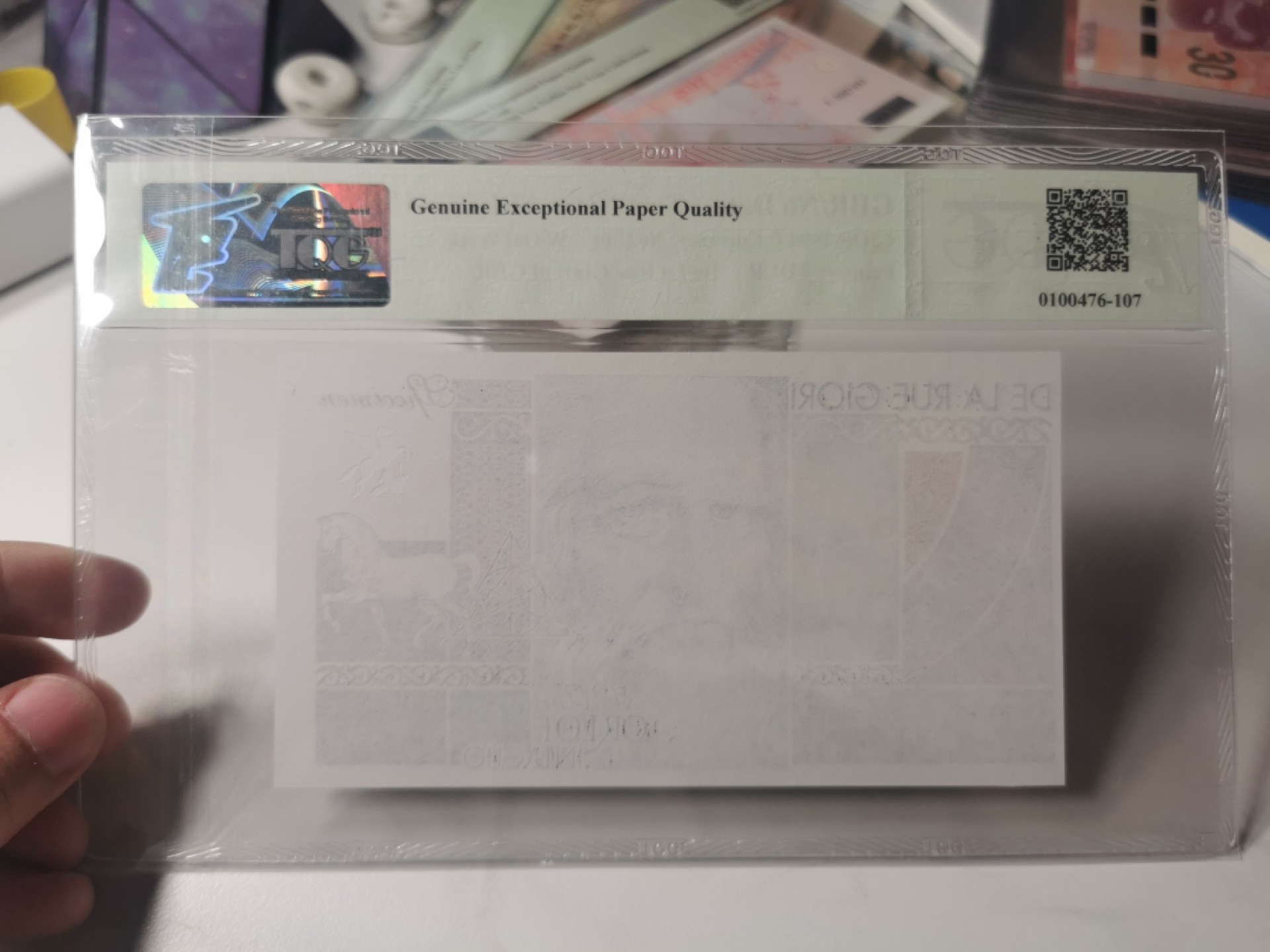 【TQG评级藏品专场拍卖】第一期★鲸贝乐淘评级代理★两拍包邮 【测试券票样★TQG65E】GBR测试券，达芬奇头像