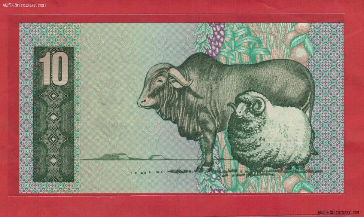南非1990年至1993年10兰特 签名7 克劳斯P-120e 非洲纸币 实物图 UNC 