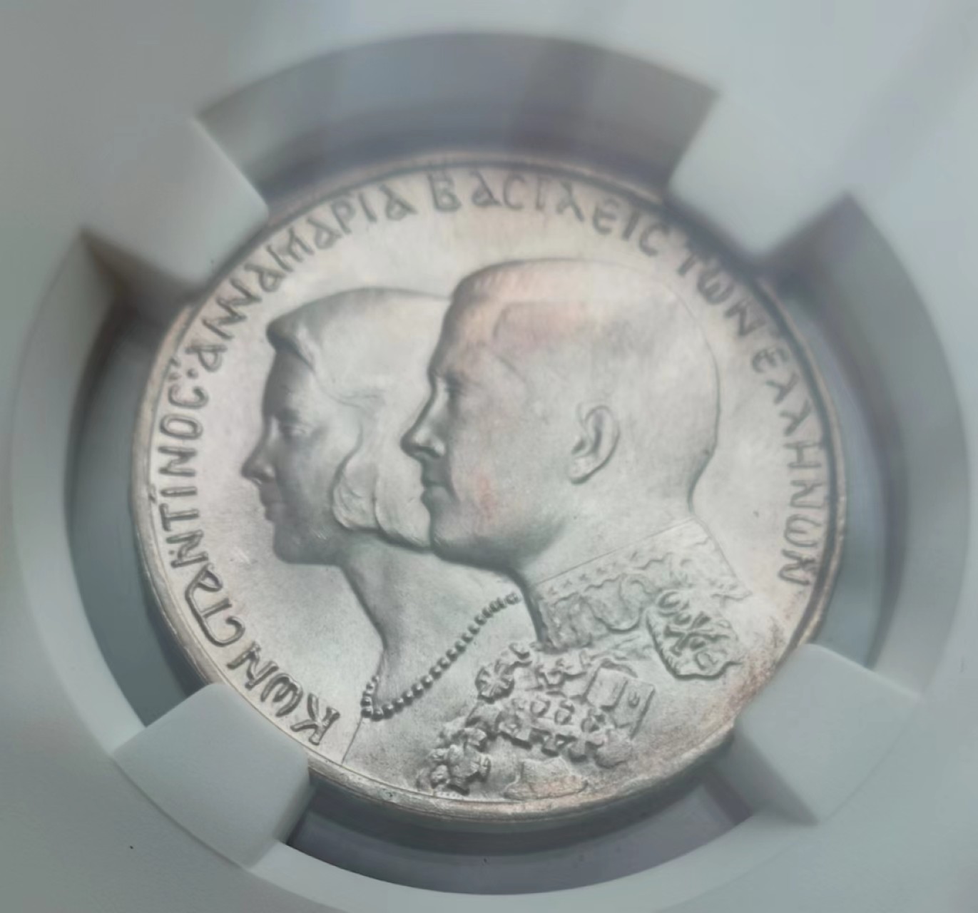 瓶子🏺第65期拍卖会 希腊1964年30塔银币（有彩）车轮光MS64