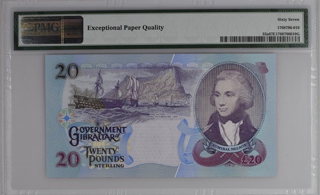 收藏联盟Quantum Auction 第207期拍卖 泽西岛2006年20镑 PMG67