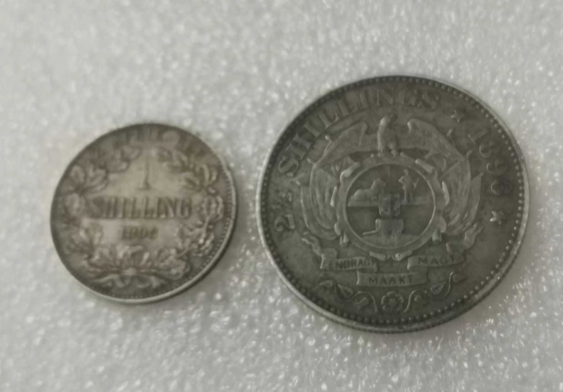 瓶子🏺第65期拍卖会 德兰士瓦1896年1先令、2.5先令银币