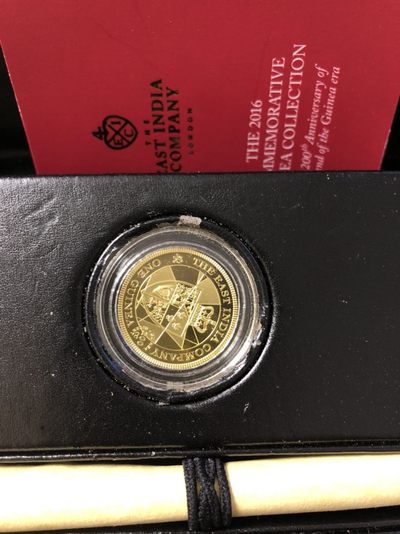 【海寧潮】拍卖第四十八期【双11狂嗨】 - 【海寧潮】圣赫勒拿2016年几内亚发行200周年1/4盎司纪念金币（材料价格大致3150），原价6800