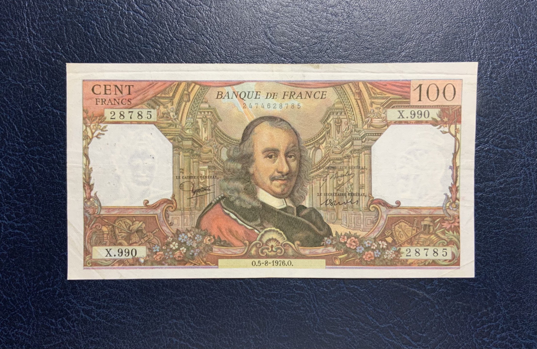 收藏联盟Quantum Auction 第207期拍卖 法国1976年100法郎 非全新 品相如图 有针孔