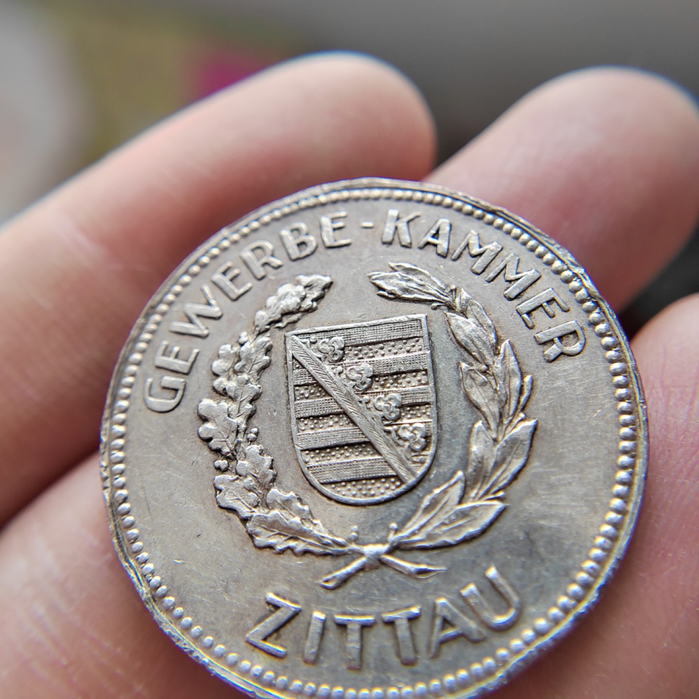 王之爱好～外国硬币 德国萨克森州奇陶商会银章