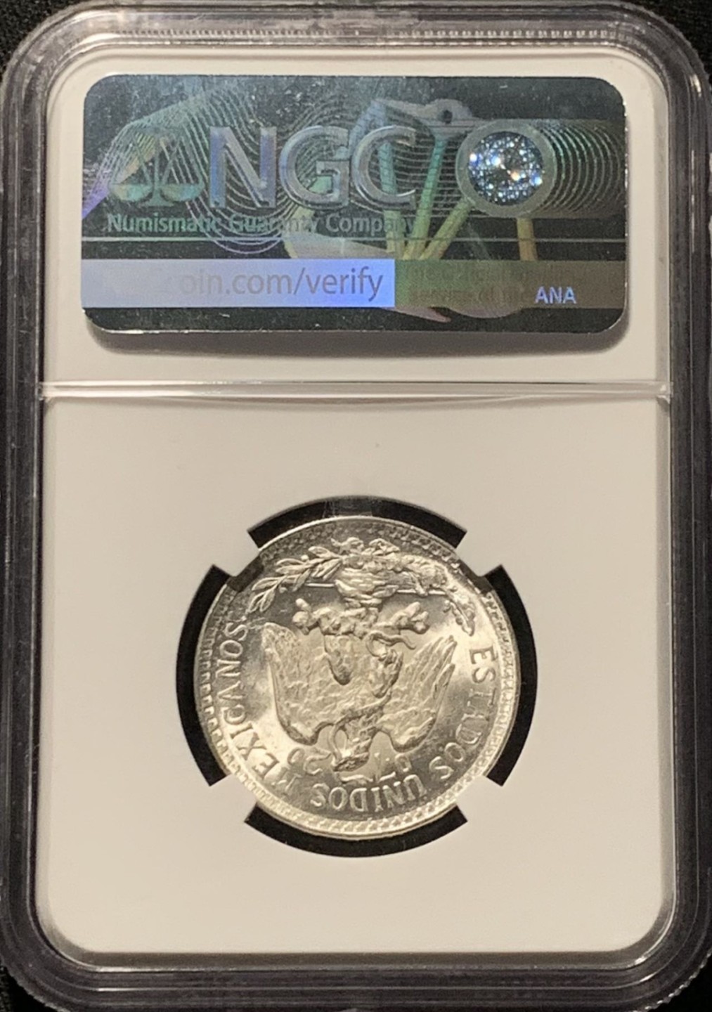 紫瑗钱币——第227期拍卖 墨西哥 1944年 M版 鹰洋 50分 银币 NGC MS66