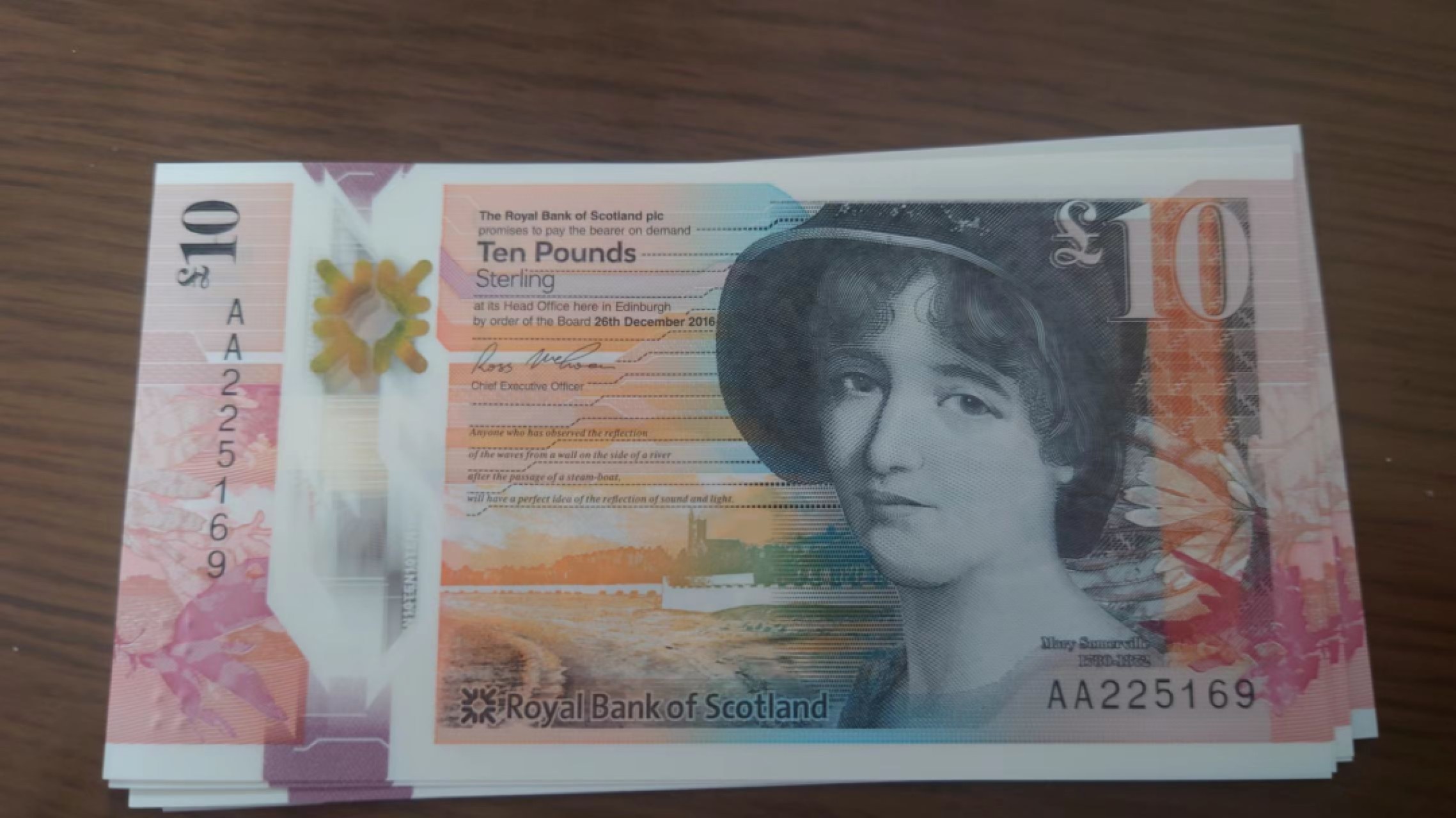 11.12【囧羊收藏】双11裸钞专场 总49期暨2022年第六期 2016年皇家苏格兰银行10镑首发AA冠全程无47尾号169 全新UNC