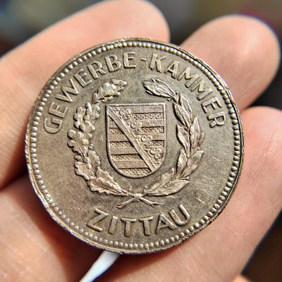 王之爱好～外国硬币 - 德国萨克森州奇陶商会银章