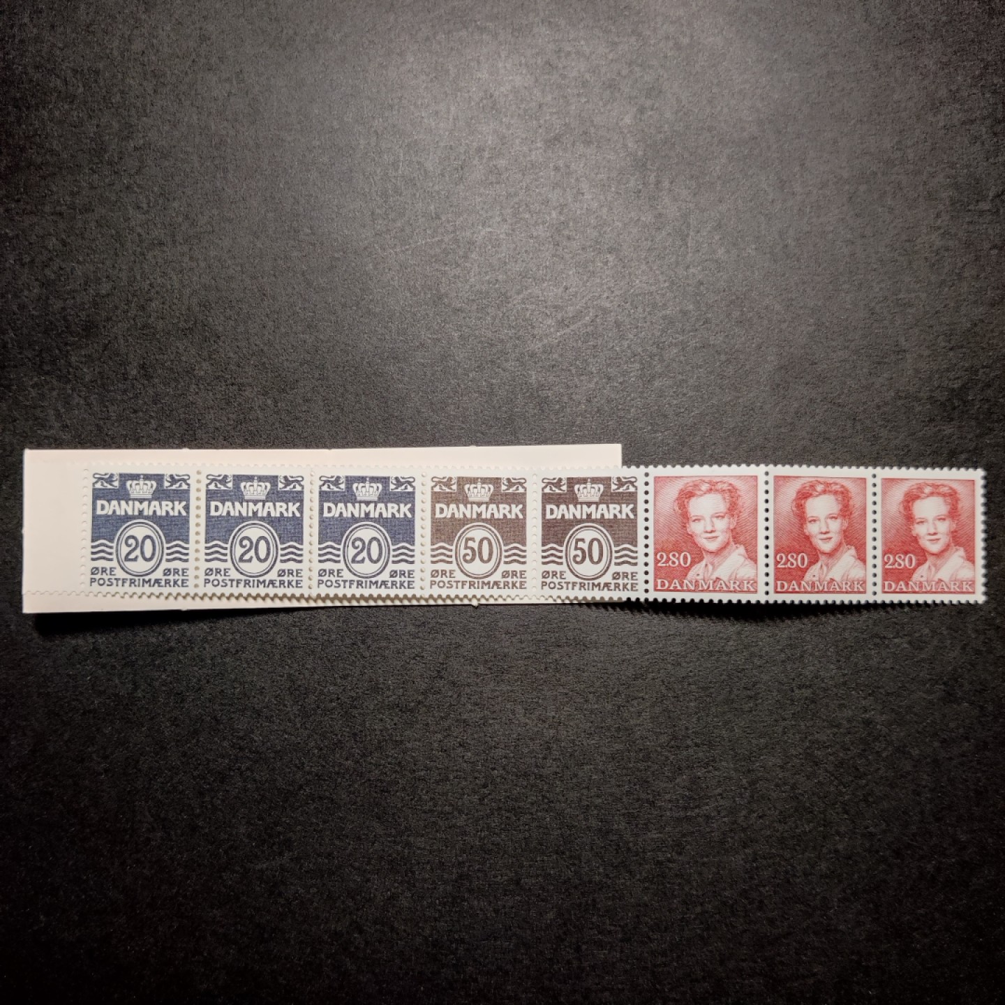 洪涛臻品 精选邮票限时拍卖第八十期 资深玩家才见过的 丹麦较早期小本票 8枚邮票齐全