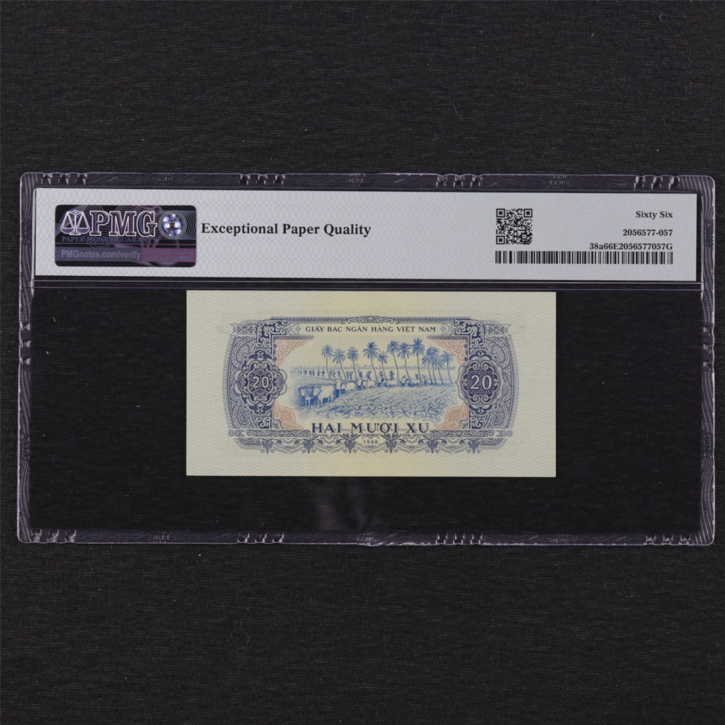 【亘邦集藏】第140期拍卖 1966年 越南20徐 PMG 66EPQ 275736