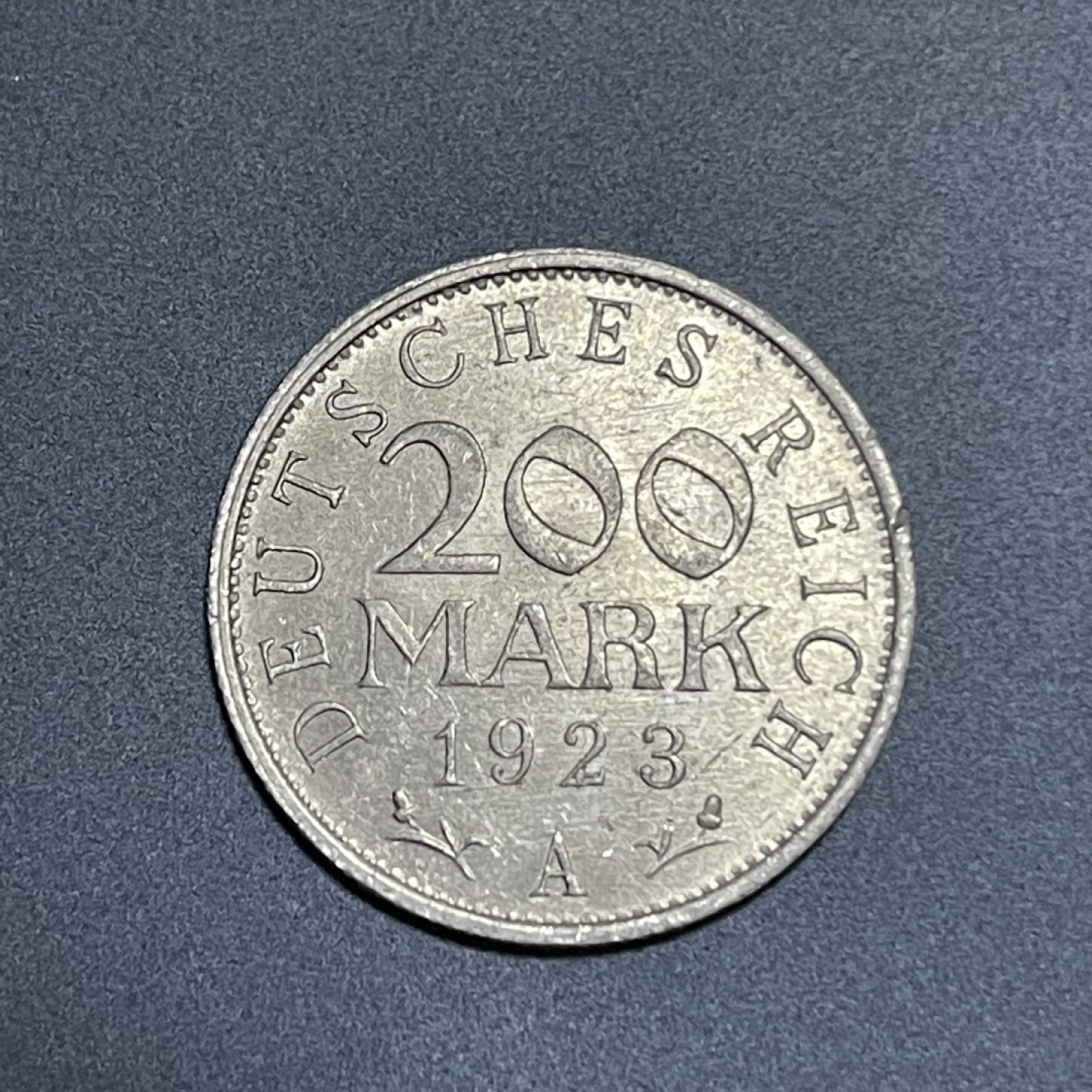 外国硬币0元起拍（28） 魏玛共和国1923年200马克