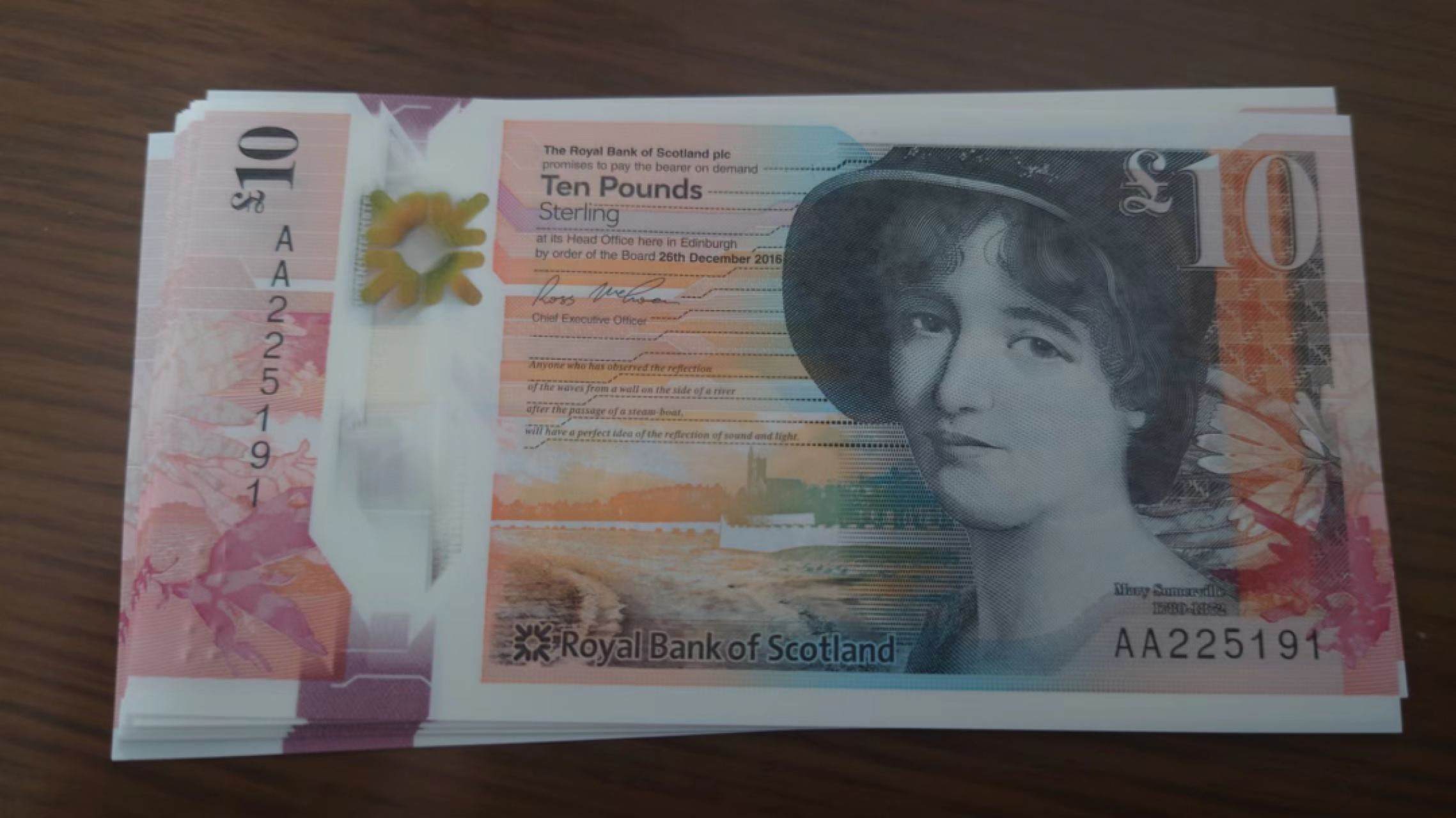 11.12【囧羊收藏】双11裸钞专场 总49期暨2022年第六期 2016年皇家苏格兰银行10镑首发AA冠全程无47尾号191 全新UNC
