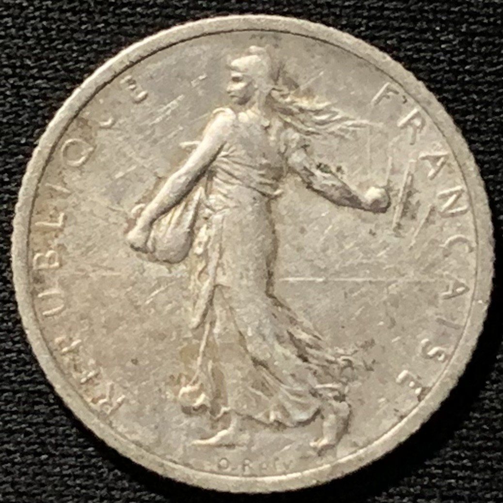 紫瑗钱币——第260期拍卖 法国 1917年 播种女神 1法郎 5克 0.835银