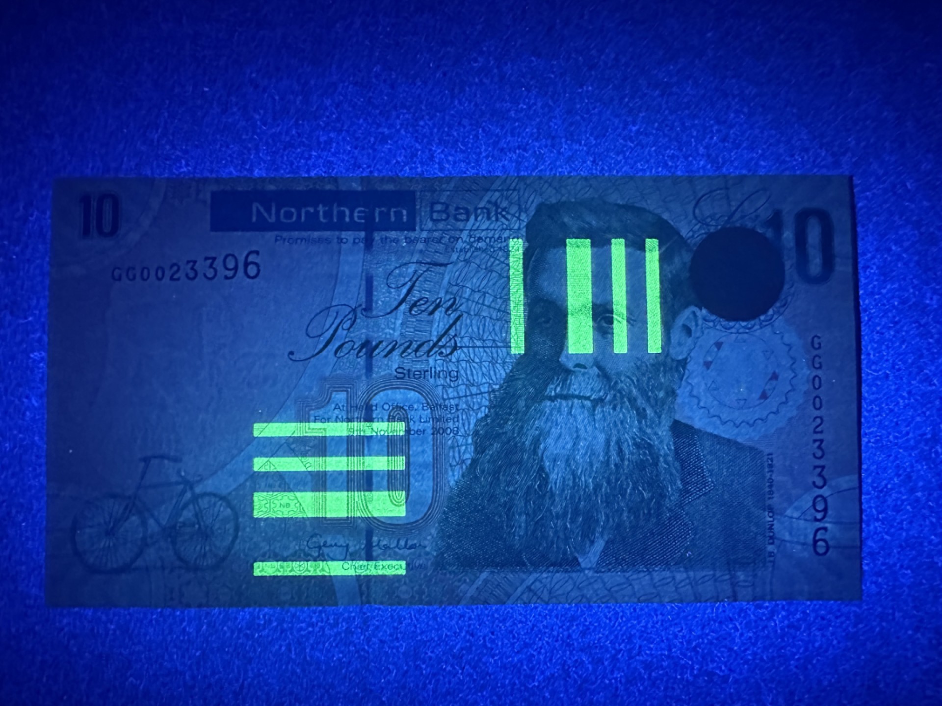 《张总收藏》79期——外币精品 北爱尔兰10镑 UNC 2008年 北方银行版 英国发明家约翰·邓洛普